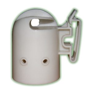 Steel Post Cap - White Plastic - Holds Wire & Tape