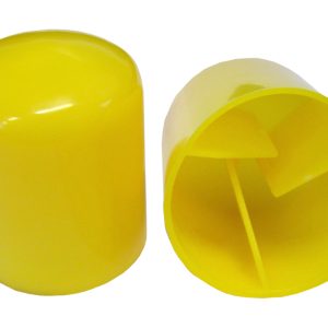 Steel Post Cap - Yellow Plastic Round