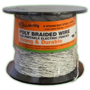 Gallagher Poly Braided Wire White 200m