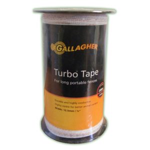 Gallagher Turbo Tape White 200m