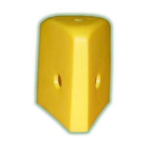 Steel Post Cap - Yellow Triangle Plastic - Bag of 20
